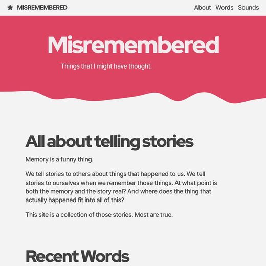 Misremembered